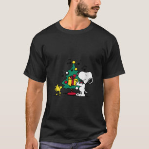 Womens Peanuts Snoopy and Woodstock Holiday Christ T-Shirt