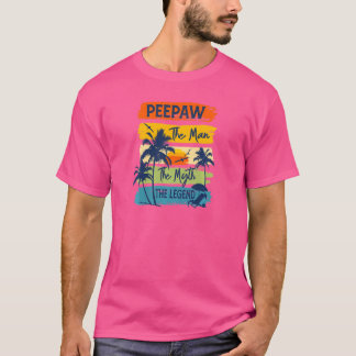 Womens Peepaw The Man The Myth The Legend Beach Su T-Shirt