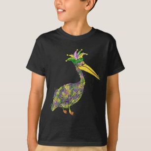 Womens Pelican Beads Mardi Gras Festival New Orlea T-Shirt