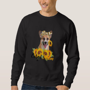 Womens Pembroke Welsh Corgi Mom Sunflower Summer D Sweatshirt