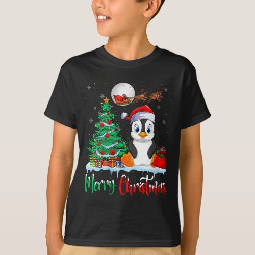 Womens Penguin Wearing Santa Hat Xmas _ Merry Chri T_Shirt