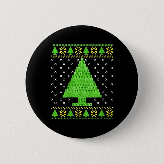 Womens Periodic Table Ugly Christmas Sweater  Button (Front)