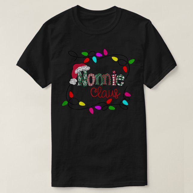 Womens Personalized Christmas Nonnie Claus Xmas Li T-Shirt (Design Front)