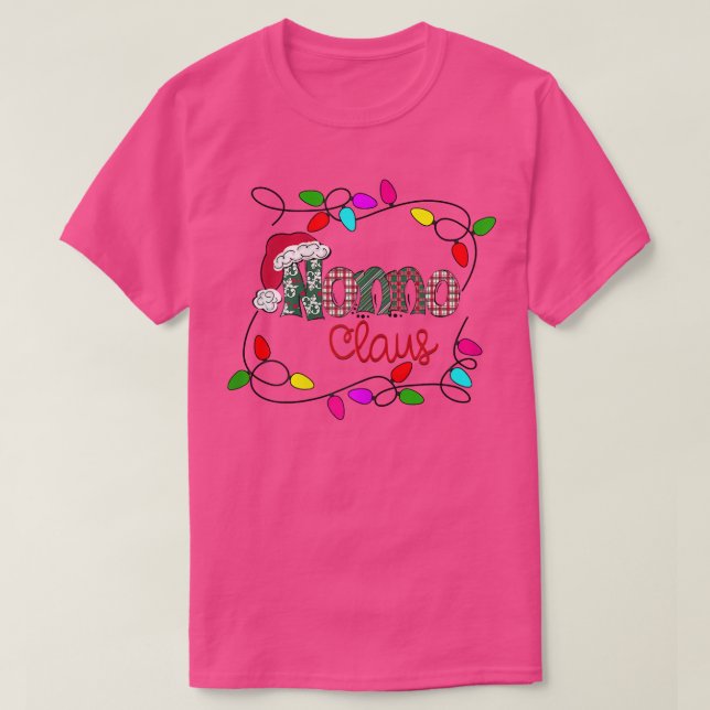 Womens Personalized Christmas Nonno Claus Xmas Lig T-Shirt (Design Front)