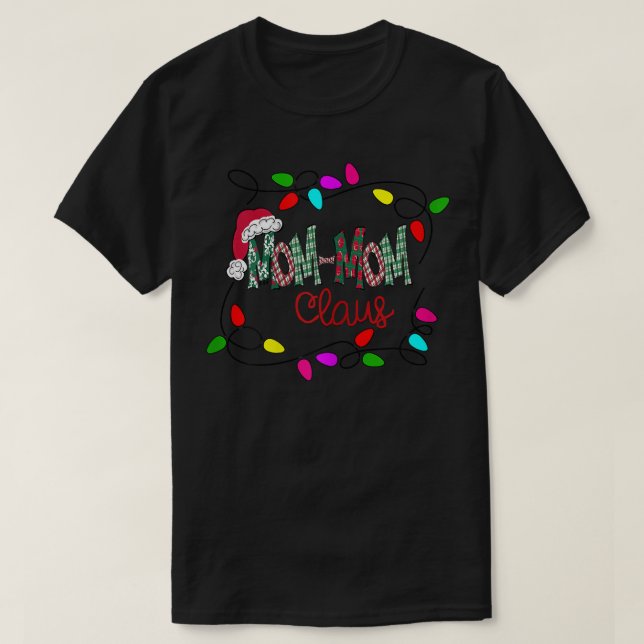 Womens Personalized ChristmasClaus Xmas Light 721  T-Shirt (Design Front)