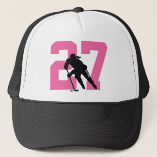 Women's Personalized Custom Hockey Player Number Trucker Hat