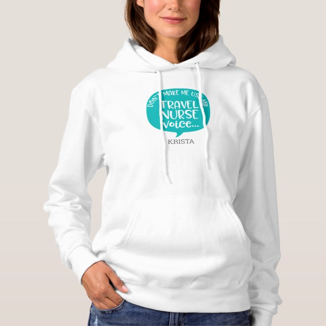 Women's  Personalized  Funny Travel Nurse  Hoodie (Front)