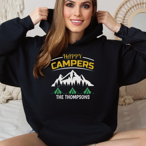 Womens Personalized Happy Camper Hiking Hoodie