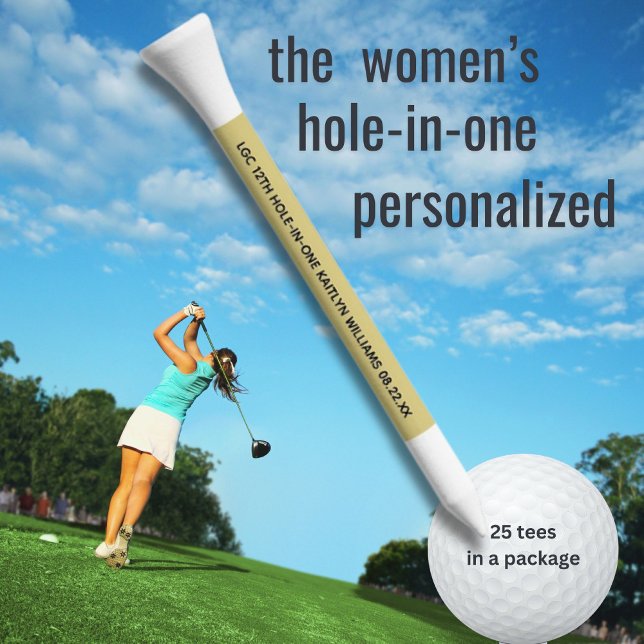 WOMEN'S PERSONALIZED HOLE IN ONE GOLF CLUB LEAGUE GOLF TEES (Creator Uploaded)