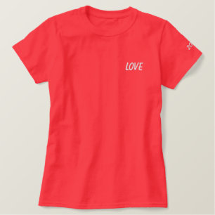 Women's Personalized Love Embroidered T-Shirt