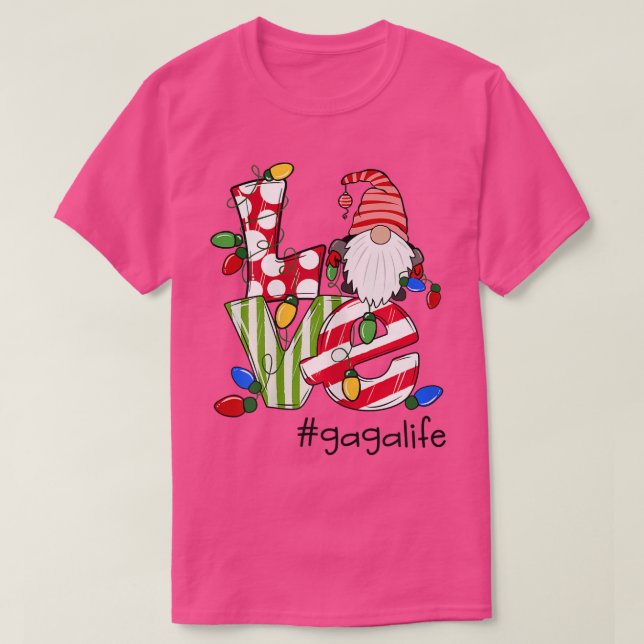 Womens Personalized Love Gagalife Candy Gnome Chri T-Shirt (Design Front)