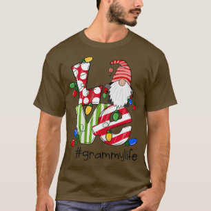 Womens Personalized Love Grammylife Candy Gnome Ch T-Shirt