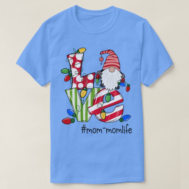 Womens Personalized Love MomMomlife Candy Gnome Ch T-Shirt (Design Front)
