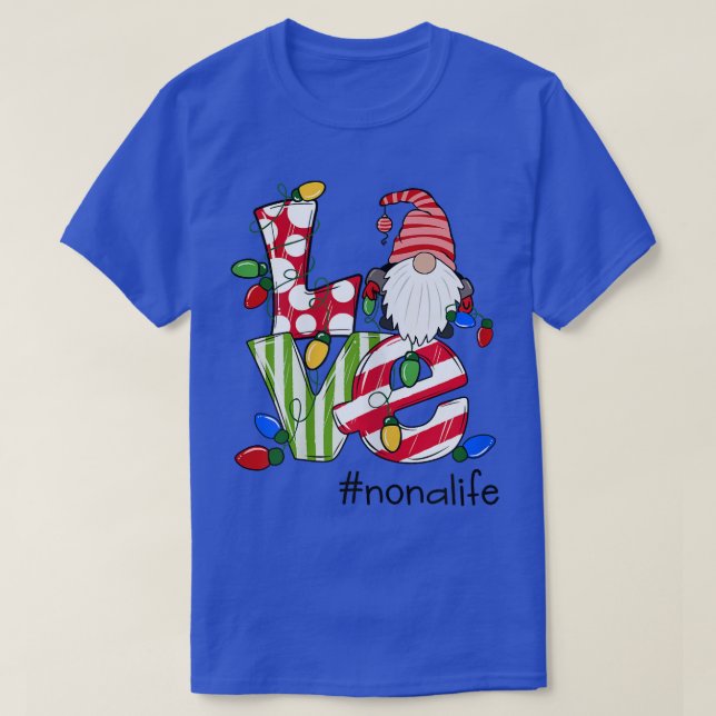 Womens Personalized Love Nonalife Candy Gnome Chri T-Shirt (Design Front)