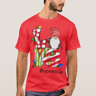 Womens Personalized Love Nonnolife Candy Gnome Chr T-Shirt
