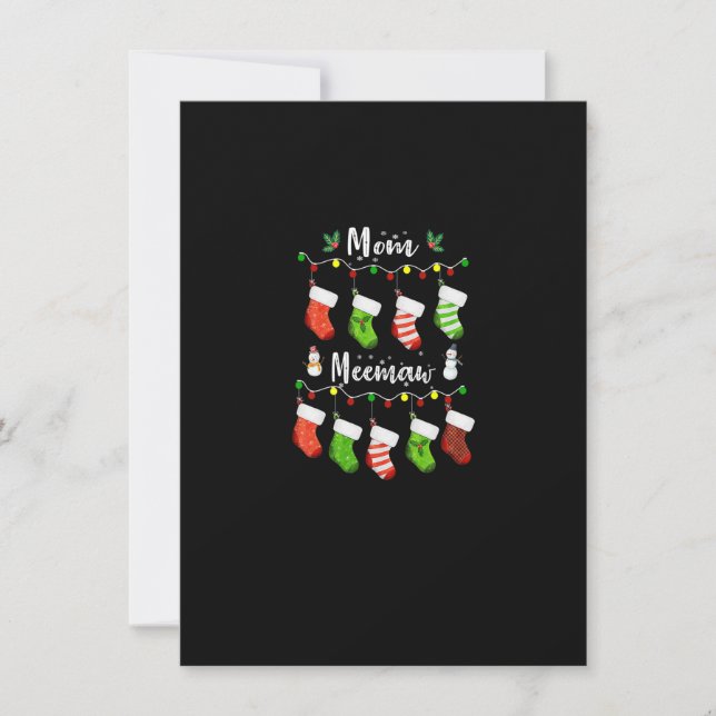 Womens Personalized Mom Meemaw Christmas Gift - Xm Invitation (Front)