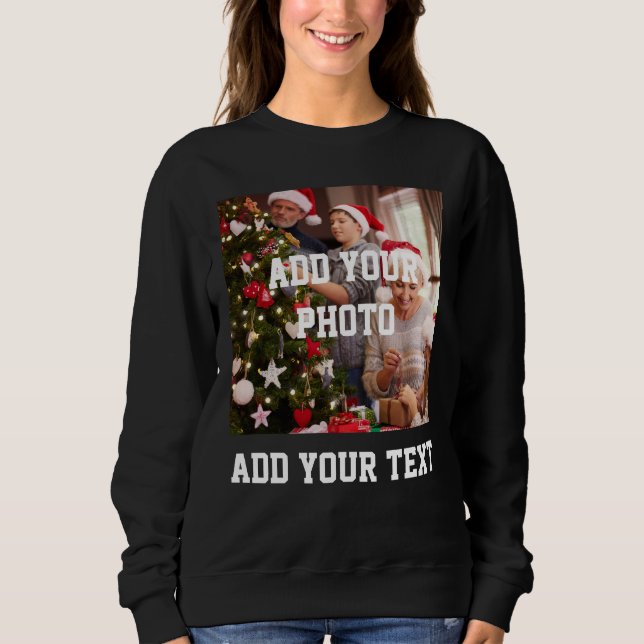 Women's Personalized Photo Logo Template Christmas Sweatshirt (Front)
