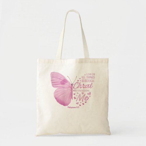 Womens Philippians 413 Christian Bible Verse Gifts Tote Bag