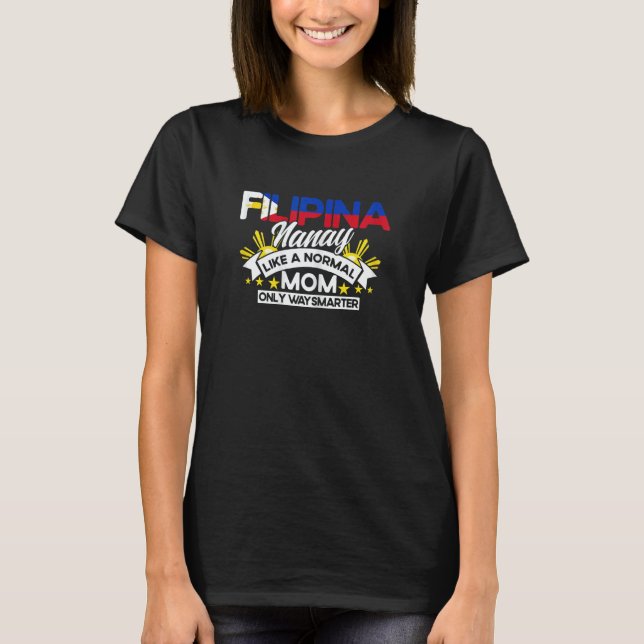 Womens Philippine Flag Filipina Nanay Mom Pinay Fi T-Shirt (Front)