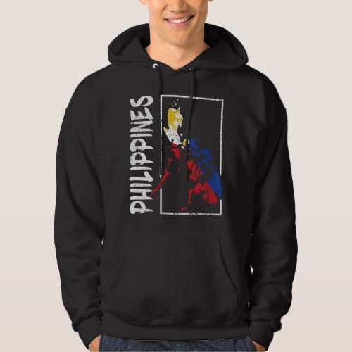 Womens Philippines Flag And Filipino Pride V_Neck Hoodie