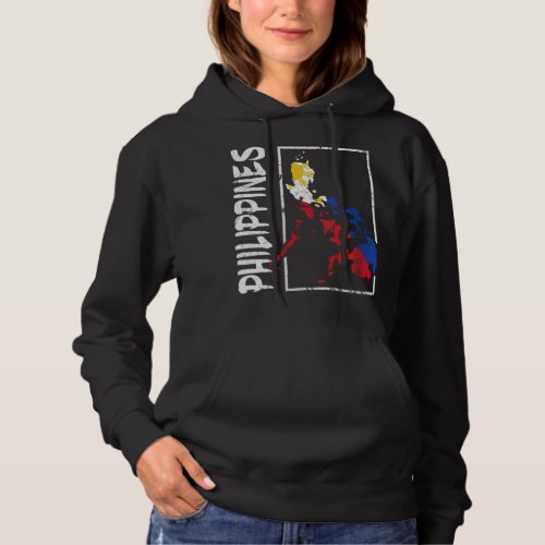 Womens Philippines Flag And Filipino Pride V_Neck Hoodie
