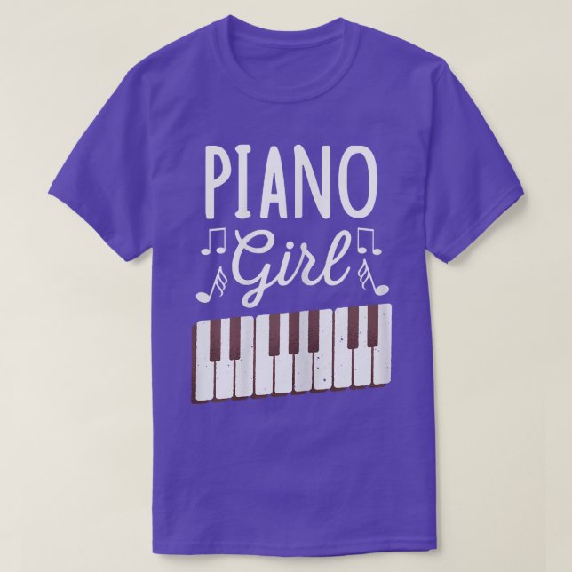 Womens Piano Girl Piano Music Notes3336 T-Shirt (Design Front)
