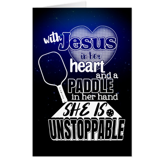 Women's Pickleball and Jesus Card (Front)