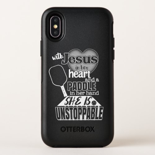 Womens Pickleball and Jesus OtterBox Symmetry iPhone X Case