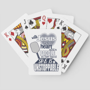 Women's Pickleball and Jesus Poker Cards