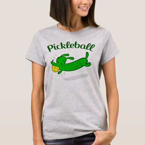 Womens Pickleball Dog Pickles T_shirt