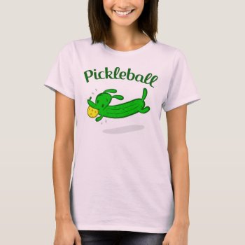 Women's Pickleball Dog Pickles T-shirt by Pickleball_Gift at Zazzle