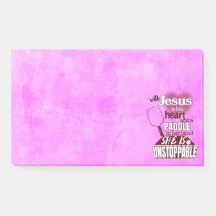 Womens Pickleball Paddle and Jesus Post-it Notes
