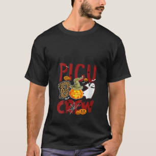 Womens PICU Boo Crew funny Halloween Pediatric ICU T-Shirt