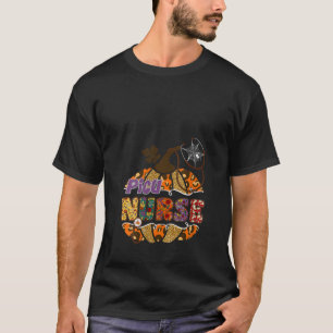 Womens PICU Nurse Stethoscope Nursing Halloween Pu T-Shirt