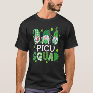 Womens Picu Squad Gnomies St Patricks Day Nurse St T-Shirt