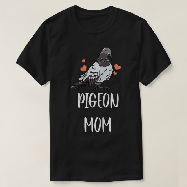 Womens Pigeon Mom Leaf Pattern Girly Fowl Dove Pet T-Shirt (Design Front)