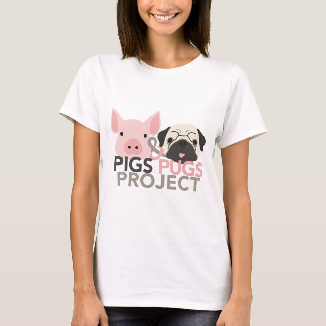 Womens Pigs & Pugs Project Sweatshirt T-Shirt (Front)