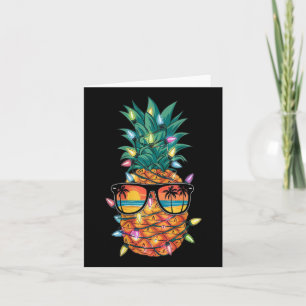 Womens Pineapple Christmas Tree Lights Xmas Women  Card