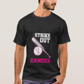 Strike Out Baseball Softball Pink Breast Cancer Awareness T-Shirt