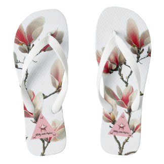 Women's Pink Blossom Adult Flip Flops