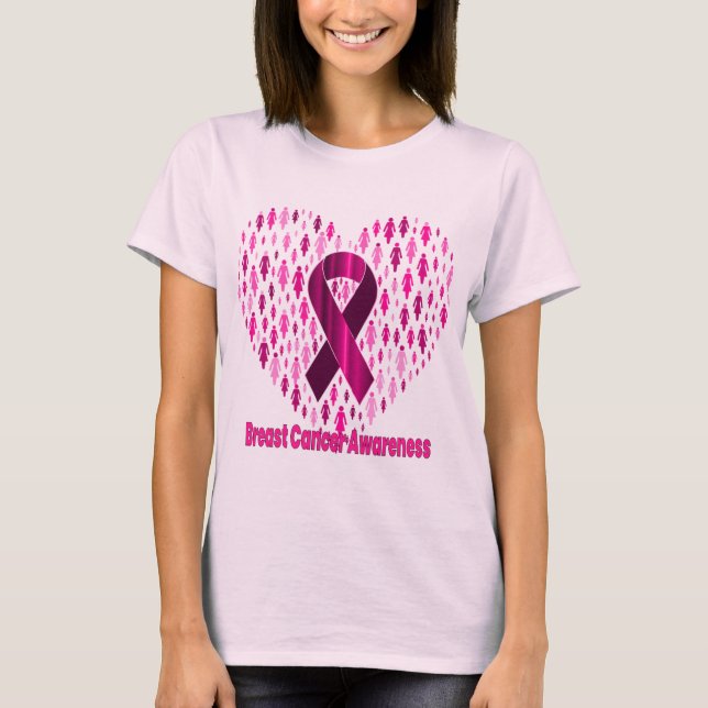 Women's Pink Breast Cancer Awareness T-Shirt (Front)