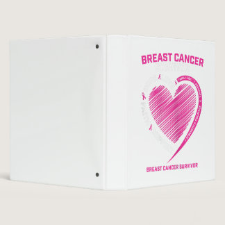 Womens Pink Breast Cancer Survivor Gifts Women Mom 3 Ring Binder