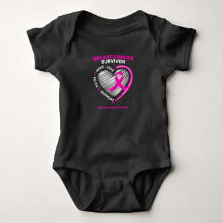 Womens Pink Breast Cancer Survivor Gifts Women Mom Baby Bodysuit