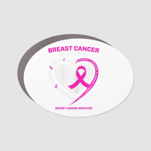Womens Pink Breast Cancer Survivor Gifts Women Mom Car Magnet
