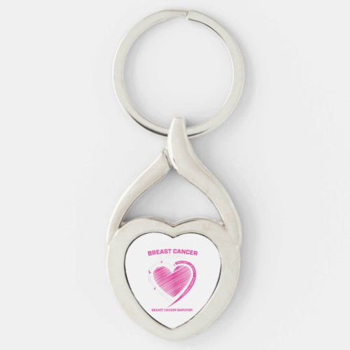 Womens Pink Breast Cancer Survivor Gifts Women Mom Keychain