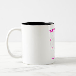Womens Pink Breast Cancer Survivor Gifts Women Mom Two-Tone Coffee Mug