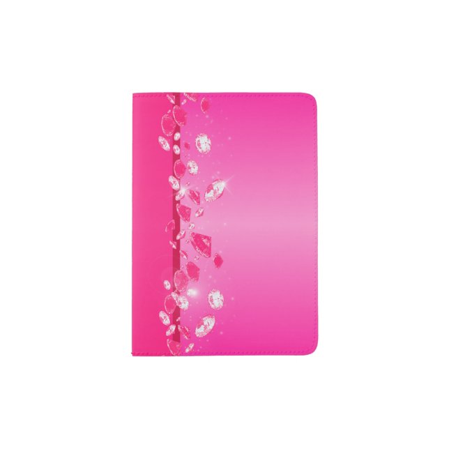 Women's Pink Diamond Passport Holder (Front)