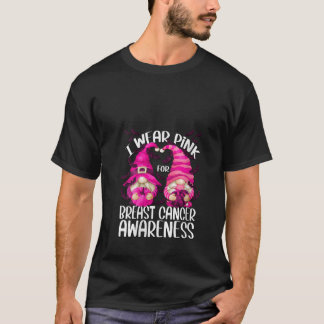 Womens Pink Gnome Witch For Women Pumpkin Breast C T-Shirt