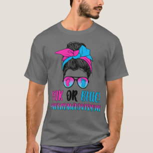 Womens pink or blue meemaw loves you gender reveal T-Shirt