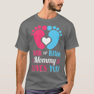 Womens Pink or Blue Mommy Loves You - Mummy to Be T-Shirt